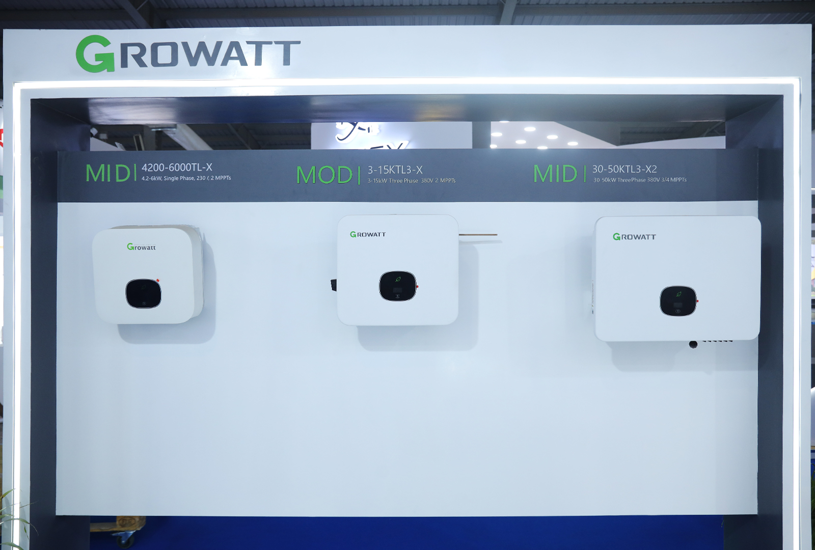 Growatt exhibits  MID 33-50KTL3-X2 at Intersolar India 2022.jpg