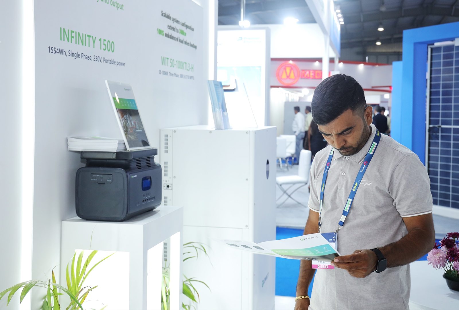 Growatt Infinity 1500, being displayed at Intersolar India 2022.jpg