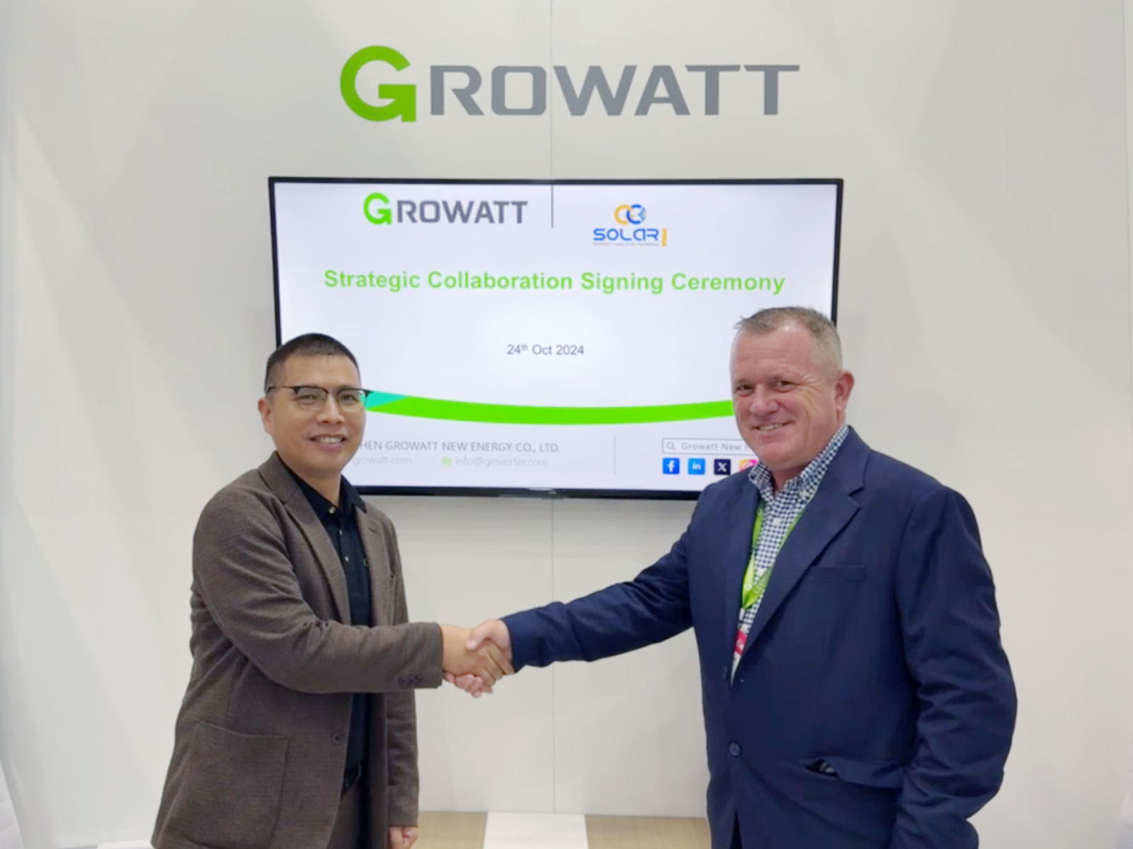 Growatt Australia and Go Solar Group Sign Landmark MOU at All Energy Australia 2024 Expo